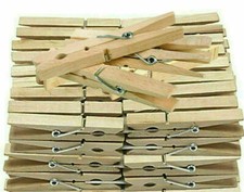 Wooden Clothes Pegs Washing Line Airer Dry Line Wood Peg Durable Hardwood Strong