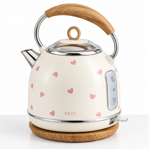Cream pink hearts malvern - cream,