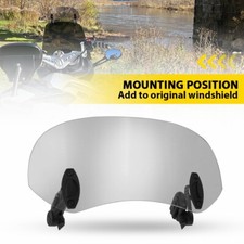 Motorcycle Clip On Windshield Extension Motorbike Wind Screen Deflector Spoiler