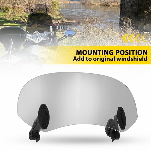 Motorcycle clip windshield - clip, on