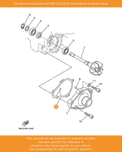 Yamaha gasket housing - gasket,,
