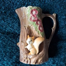 Vintage 1960s  Hornsea Fauna Royal Squirrel Pottery Jug / Vase VGC Retro 60s
