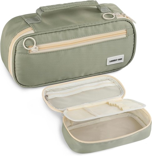 Large green pencil case - large,