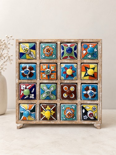 Ceramic drawer spice chest - 16,