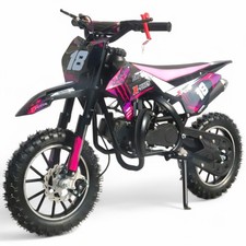 SRC Mini 49cc Dirt Bike Petrol 50cc Kids off-road Motorbike Scrambler - Purple
