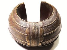 Unusual Rarity Foot Ring of Baule, West Africa, Bronze, 1.3kg 15x13.5x9cm