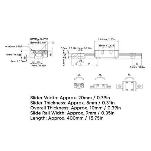Linear rail slide high load - rail,