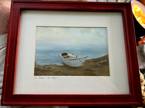Framed matted original signed - framed,