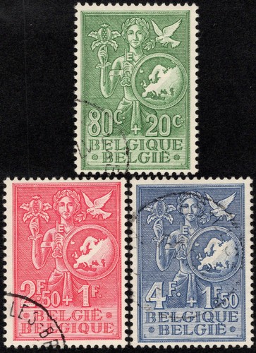 Belgium scott b544 b546 used - belgium, b544-b546