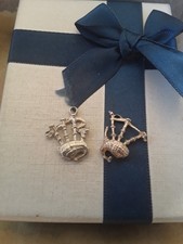 SILVER CHARM BAGPIPES X 2