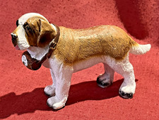 VINTAGE ST BERNARD DOG FIGURINE SMALL 7 CM  VERY GOOD CONDITION