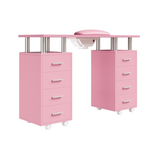 Pink mobile manicure - manicure, table