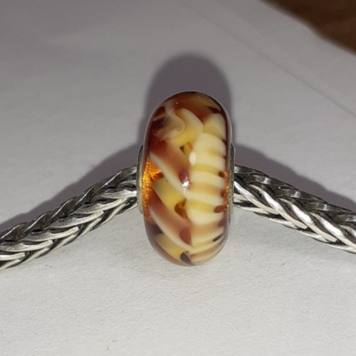 Trollbeads retired clear brown - trollbeads,