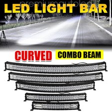 Curved 22" 32" 42" 52" Spot Flood Combo LED Light Bar Work Driving Truck SUV 4X4