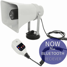 Complete 12v Vehicle Car Roof Campaign Megaphone Horn PA System + Siren & Looper