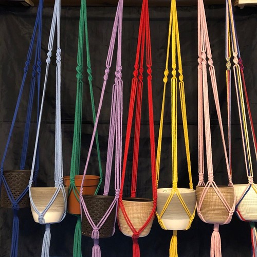 Macrame plant hanger - plant, hanger,cotton