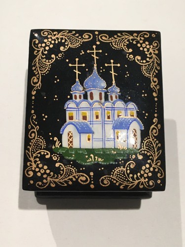 Vintage black gold lacquer - black,