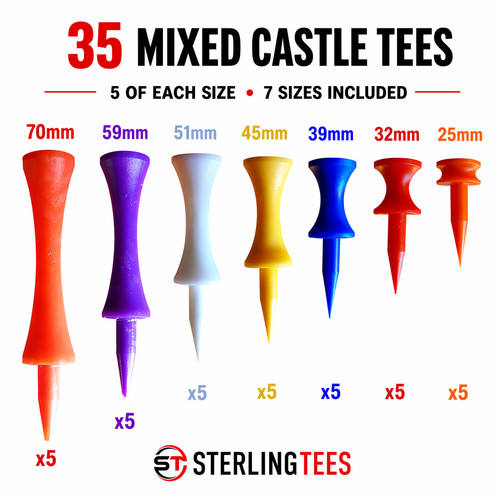 Castle golf tees mixed - tees,