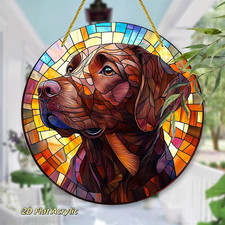 Dog Pet Suncatcher Stained