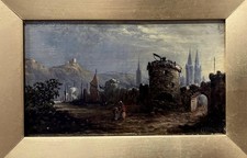 ANTIQUE OIL PAINTING A View On