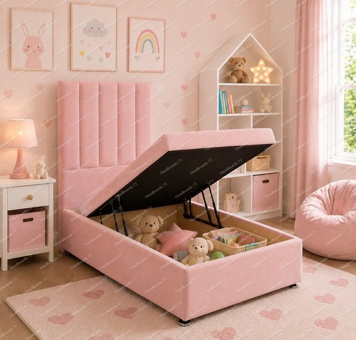 Plush velvet ottoman divan bed - ottoman,