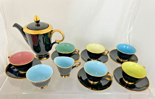 Vintage harlequin coffee - vintage,