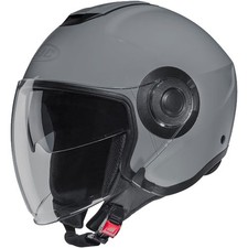 HJC i40 Open Face Motorcycle Motorbike Urban Jet Helmet - Semi Flat Titanium
