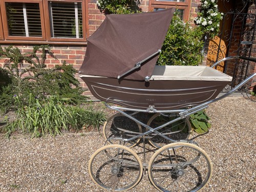 Marmet coachbuilt brown pram