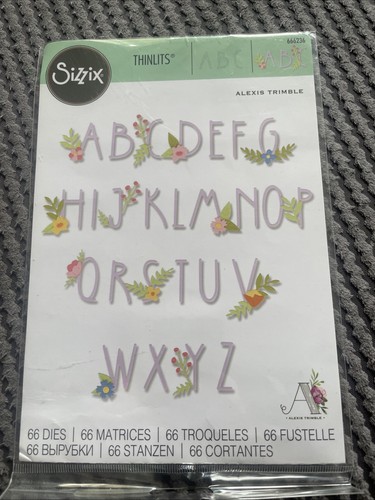 Sizzix floral alphabet die set - floral,