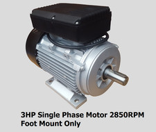 3HP SINGLE-PHASE ELECTRIC MOTOR 3 HP 2.2 KW 2850 RPM B3 FOOT MOUNT