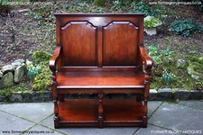 TITCHMARSH AND GOODWIN OAK HALL PUB TAVERN SEAT SETTLE PEW MONKS BENCH ARMCHAIR