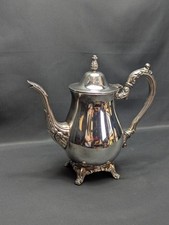 Vintage Oneida Silver Plated Tea Pot With Hinged Lid VGC Vintage