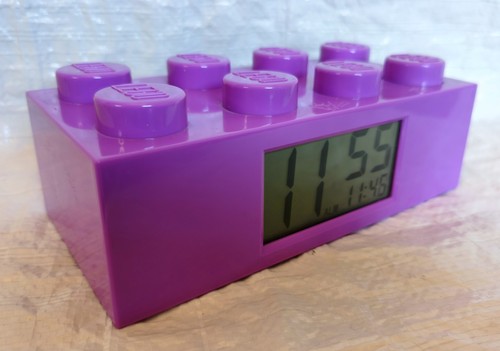 Lego brick alarm clock - clock, with