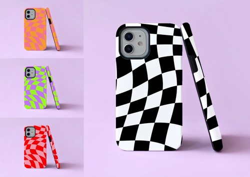 Wavy distorted checkered - distorted, check