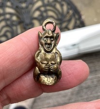 Vintage Lucky Pixie Piskie Charm Pendant From Beer Devon  Brass?