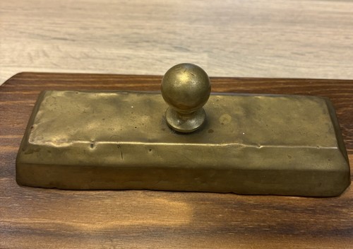 Antique brass desk - antique, paperweight