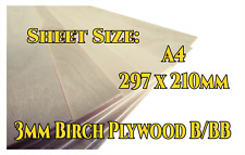 3mm Birch Plywood Sheet A4 – Laser Safe for Crafting & Model Making