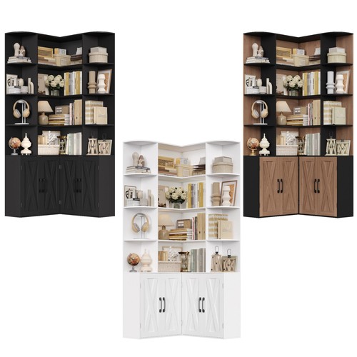 Corner bookcase with - bookcase, 4