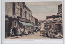 ROCHETAILLE: the omnibus in front of the café SOUBER - very good condition