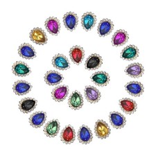 50Pcs 0.4" Sew on Rhinestones