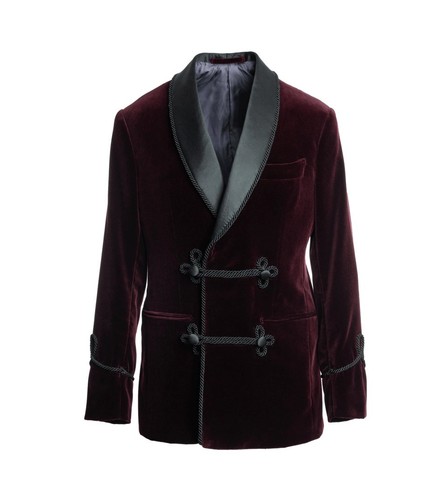 Velvet coat smoking gown - smoking,