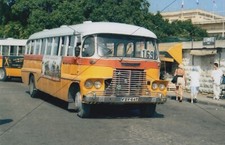 BUS PHOTO, ORANGE MALTA BUS PHOTOGRAPH PICTURE, VINTAGE BUS ON ROUTE 169 FBY647