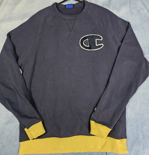 Champion navy yellow - champion, pullover
