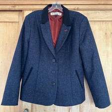 Jack Murphy blue hacking jacket, Moon tweed, size 16, very good condition