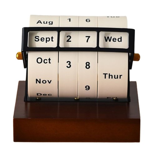 Wooden rotary calendar - wooden,