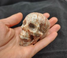 Red Vein Jasper Skull Carving
