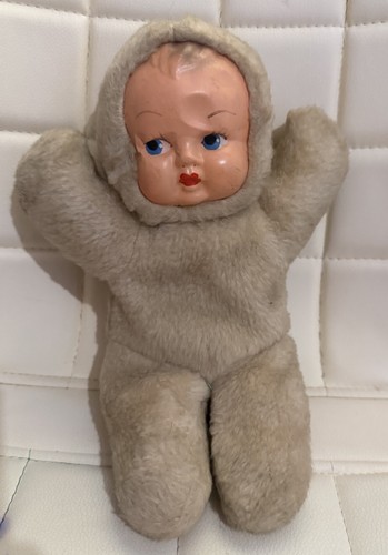 Antique papier mache doll - papier,