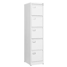 5-Drawer Filing Cabinets Metal Storage Locking for Home Office A4//Letter White