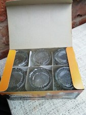 Vintage 1970sv Ravenhead Siesta Bark Effect Boxed Set Of 6 14cl Glasses