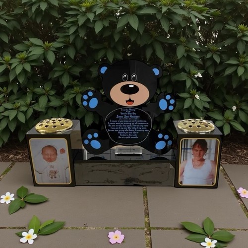 Baby boys grave marker blue - baby,